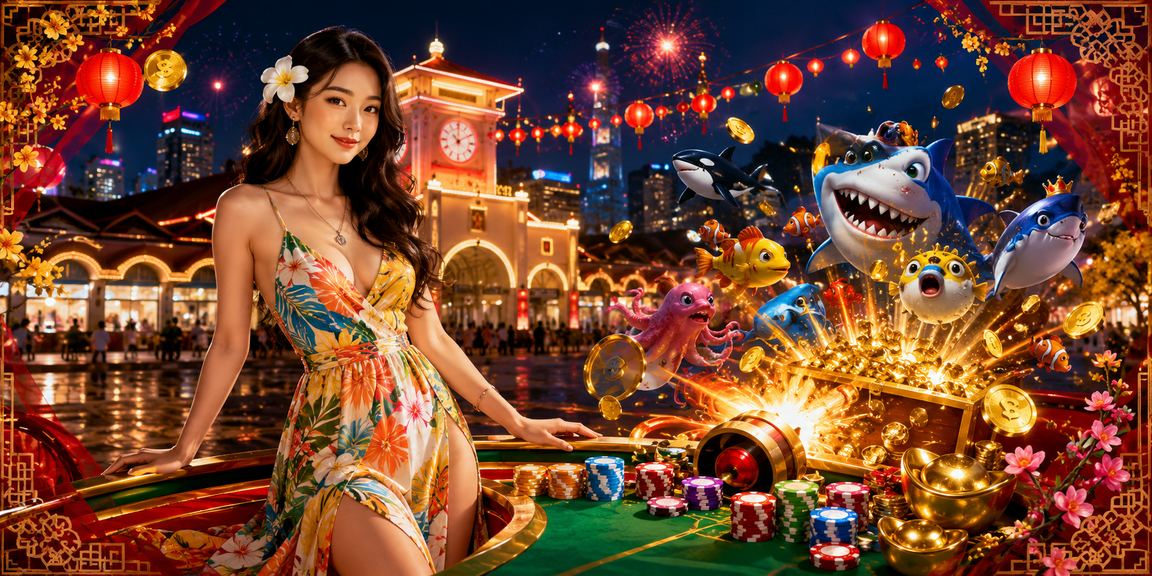Người chơi TP.HCM thưởng thức game bắn cá trong không khí lễ hội Tết rực rỡ